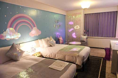 部屋での撮影も楽しめるCanCamコラボルーム