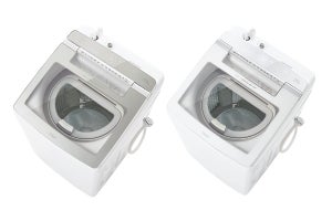 アクア、ジェルボール洗剤の効果を高めるコース搭載の縦型洗濯乾燥機