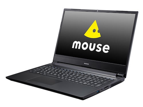 マウス、Core i7-9750HとGeForce MX250を搭載した15.6型ノートPC