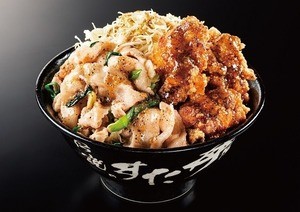 伝説のすた丼屋、塩すた丼×唐揚げの「豪快 唐揚げ塩すた合盛り丼」を発売