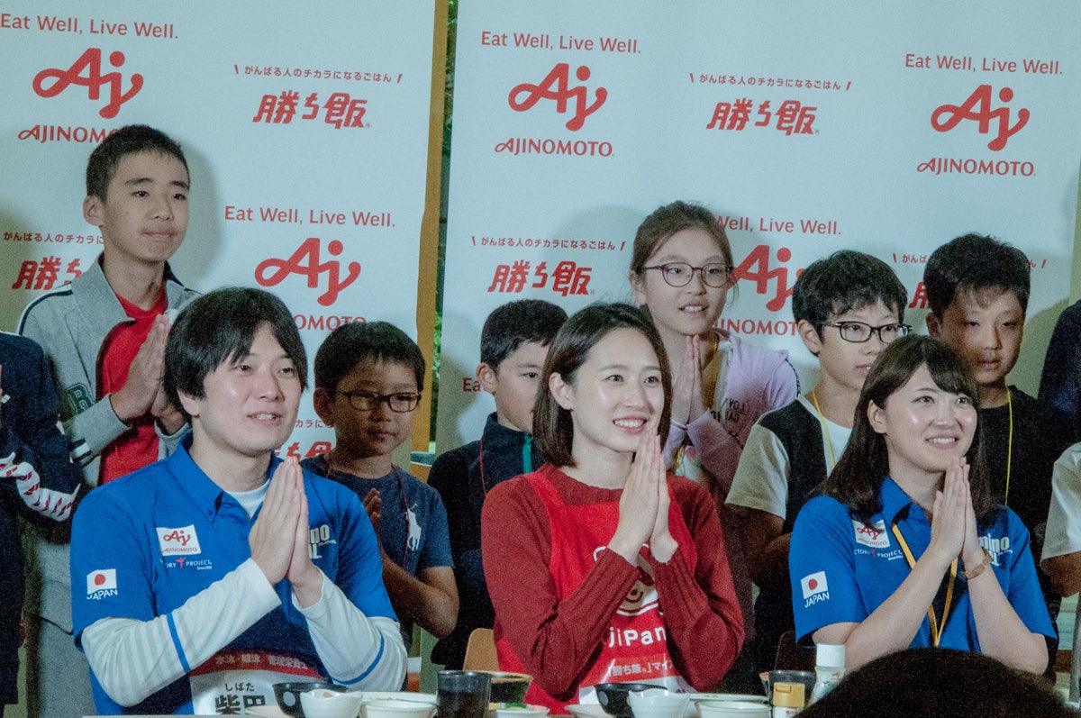 水泳の日本代表選手の食事内容は 味の素のイベントで子どもの食育を学ぶ マイナビニュース