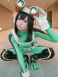 五木あきらが ヒロアカ 蛙吹梅雨コスプレ披露 新たなウィッグに満足 マイナビニュース