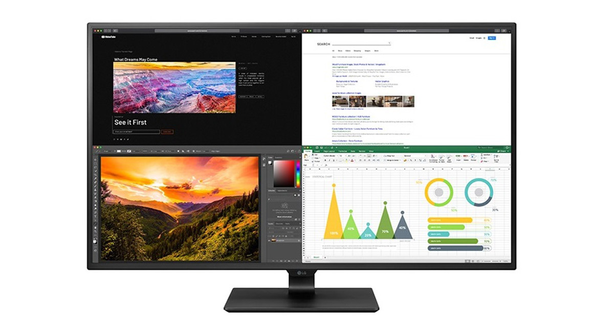 LG、ノングレアのIPSパネルを採用したHDR対応 42.5型4Kモニタ | マイナビニュース