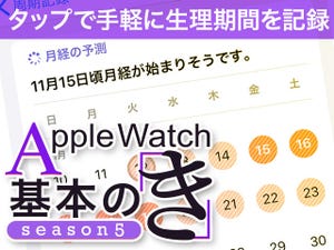 Apple Watch基本の「き」Season 5 - 簡単入力、過去の記録も引き継げる「周期記録」