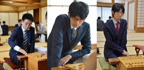 (左から）菅井竜也七段、斎藤慎太郎七段、千田翔太七段