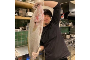 代官山のレストランで、希少魚・オオニベを使用したコース料理を提供