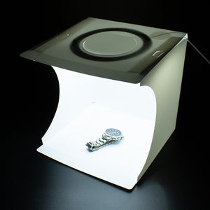 上海問屋、色温度を調整できるLEDライト付き小型撮影ボックス