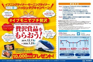京成電鉄SNSキャンペーン「車内での過ごし方」投稿で1万円分の賞品