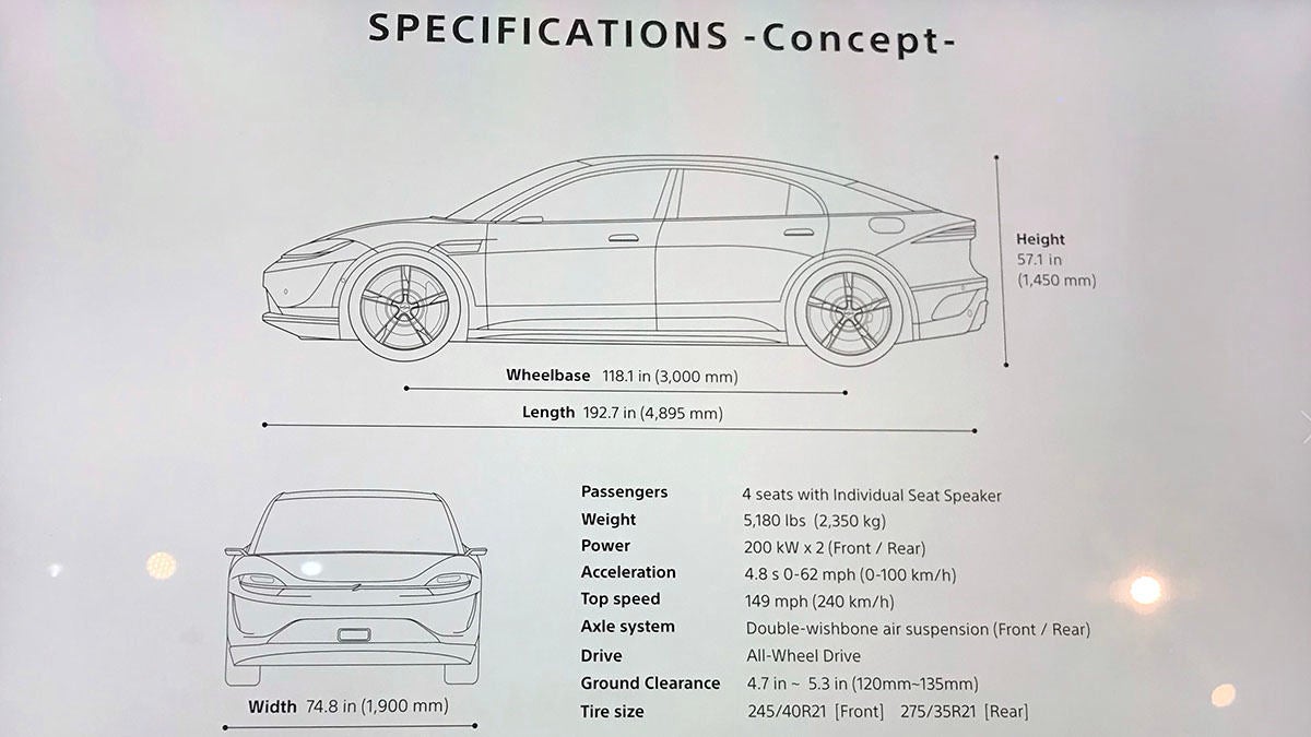 ソニーが描く未来のクルマ Vision S 試作車に乗った Ces マイナビニュース