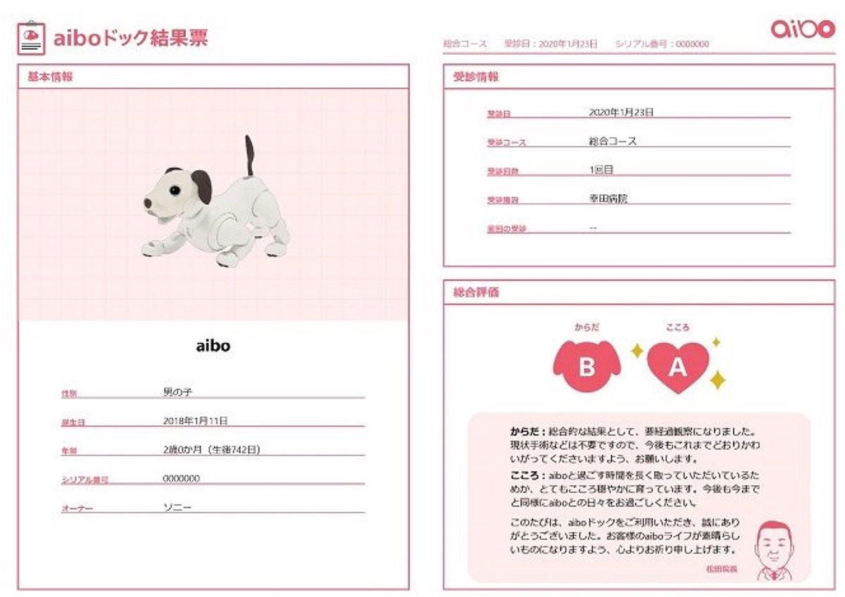 ソニー Aiboの病院 Aiboドック を1月27日開始 精密検査など マイナビニュース