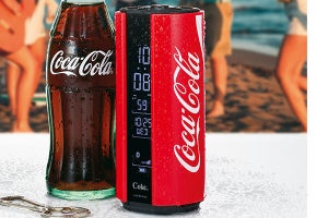 コカ・コーラ缶みたいな防水ワイヤレススピーカー、セイコークロックから