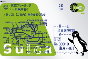 JR東日本「東京フリーきっぷ」を「Suica」で利用可能に - 3/14から