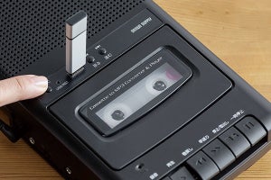 カセットテープの音源をUSBに保存できる小型テレコ　サンワダイレクト
