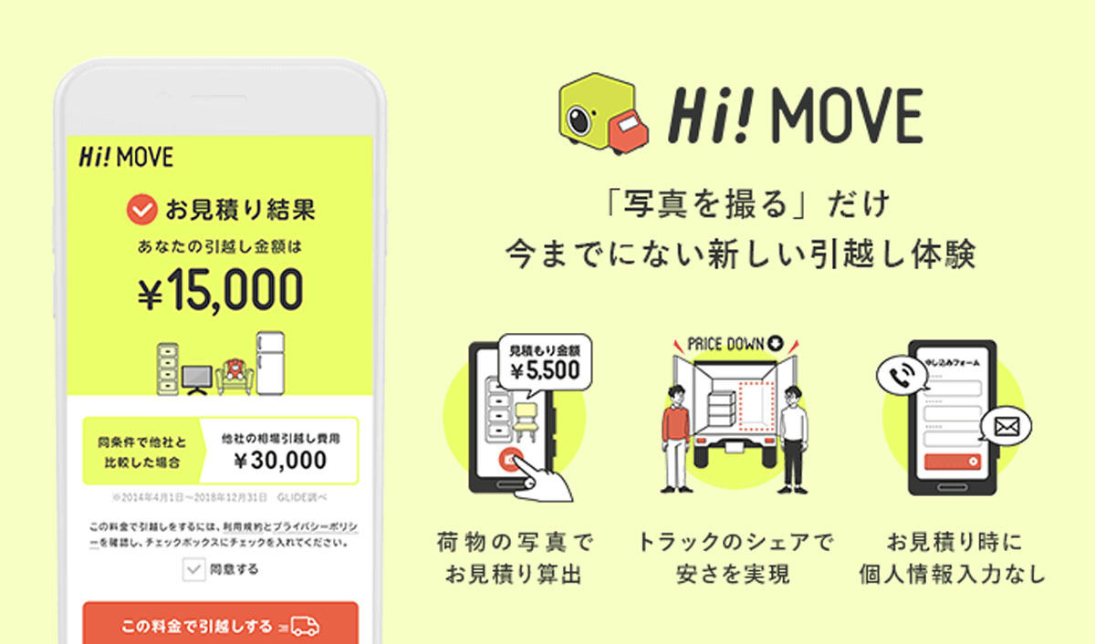 引越しシェアリングサービス「Hi!MOVE(ハイ!ムーブ)」