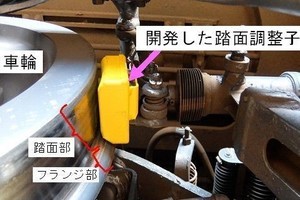 JR九州883系・885系で試験的に搭載、鉄道総研が「踏面調整子」開発