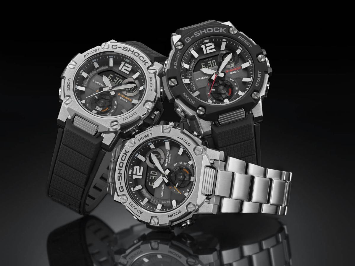 G-SHOCK「G-STEEL」、カーボンコアガード構造で武骨&遊び心の新作