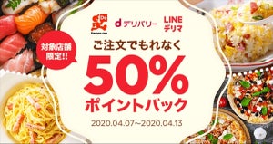 LINEデリマ・出前館・dデリバリーが50%還元キャンペーンを開始