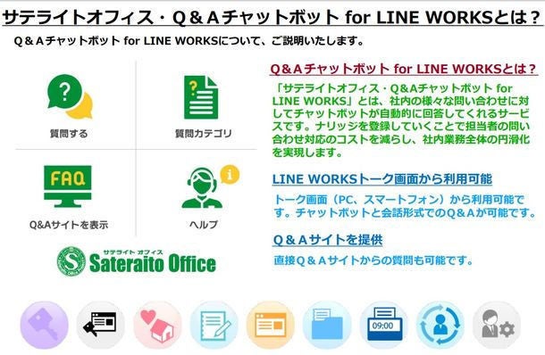 サテライトオフィス Line Works向けのq Aチャットボット マピオンニュース