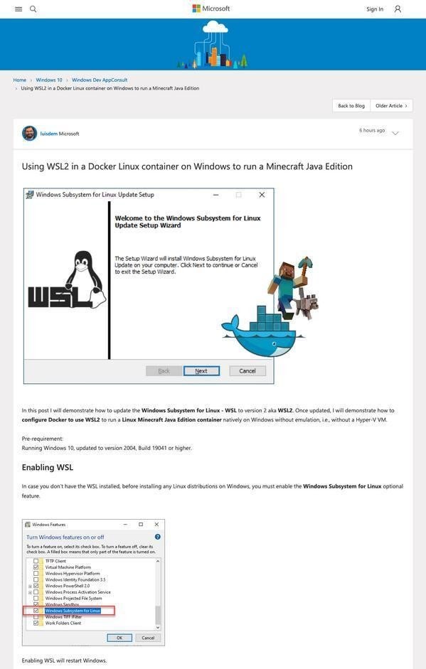 Wsl 2のdocker Linuxコンテナでminecraftサーバを実行する方法 マイナビニュース