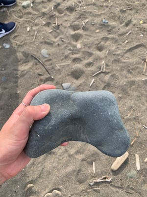 砂浜で拾った石が“アレ”にそっくり? ツイッターで話題に - 「紛うことなき」「オーパーツ」の声