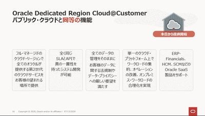 オラクル Oracle Cloudの新サービスについて説明 Nriが世界で初採用 Tech