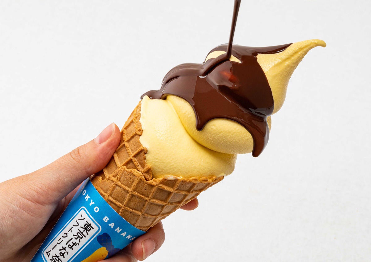 東京ばな奈 が初めてソフトクリームに 海老名sa限定で販売開始 マイナビニュース