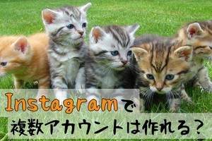 Instagramで複数アカウントは作れる？