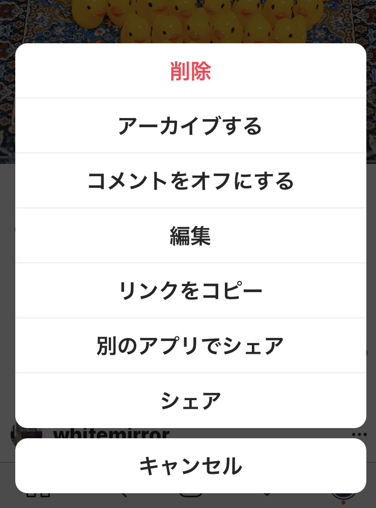 アーカイブの使い方インスタグラム（Instagram）編