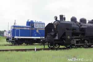 東武鉄道、C11形325号機が南栗橋に到着 - 青い機関車＆客車も公開