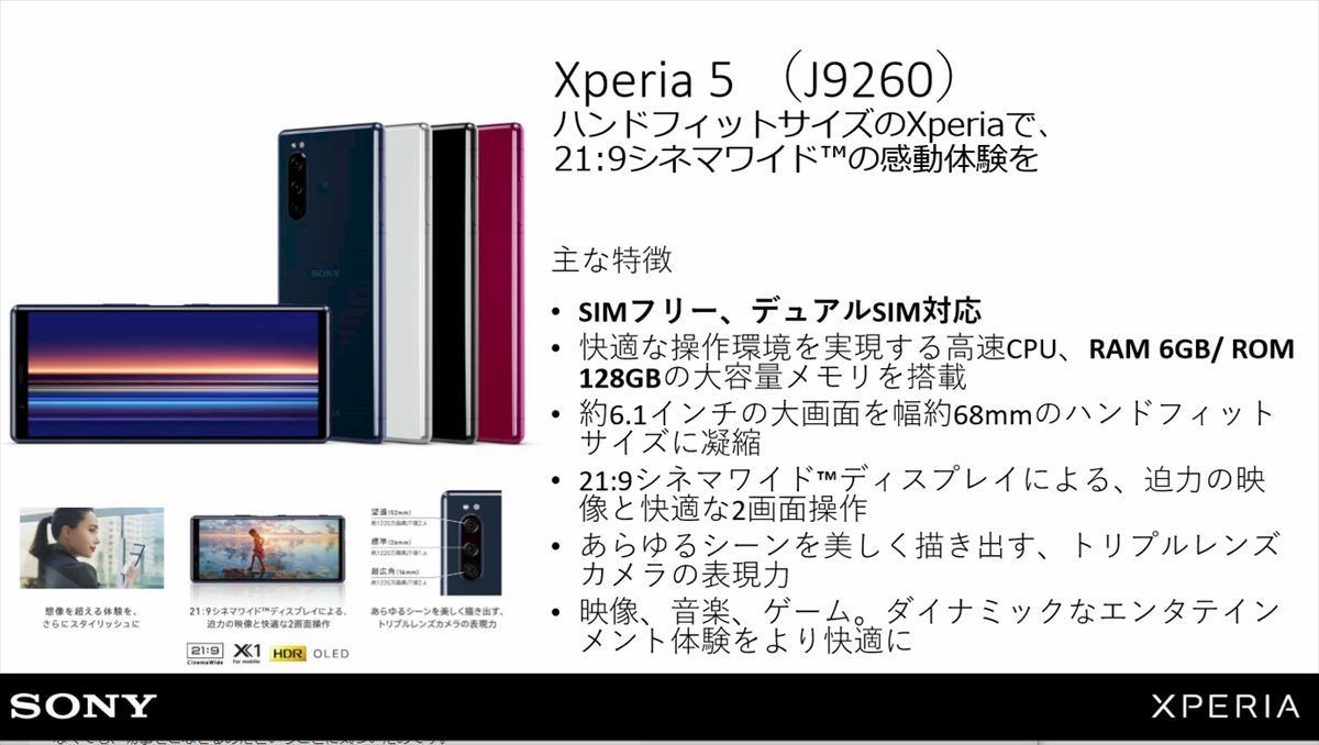 Xperia5 dual 国内版SIMフリー 128GB J9260 （O75）