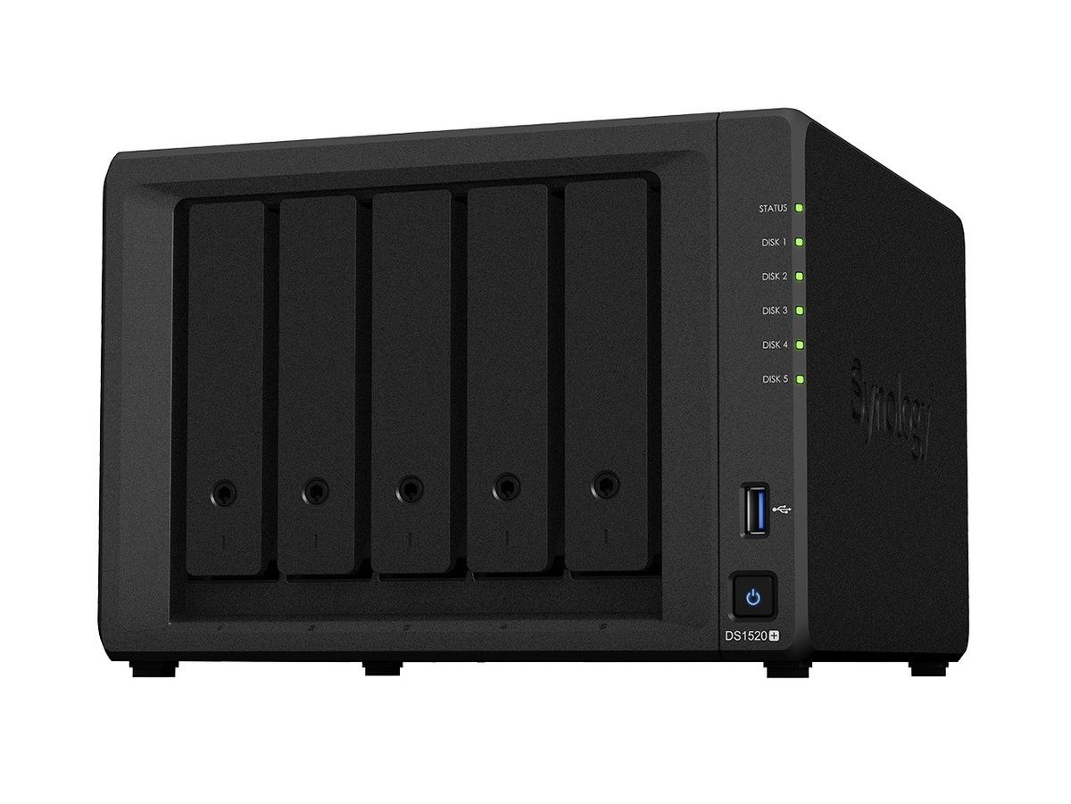 Synology、パワーユーザーや小規模ビジネス向け5ベイNASキット「DS1520+」