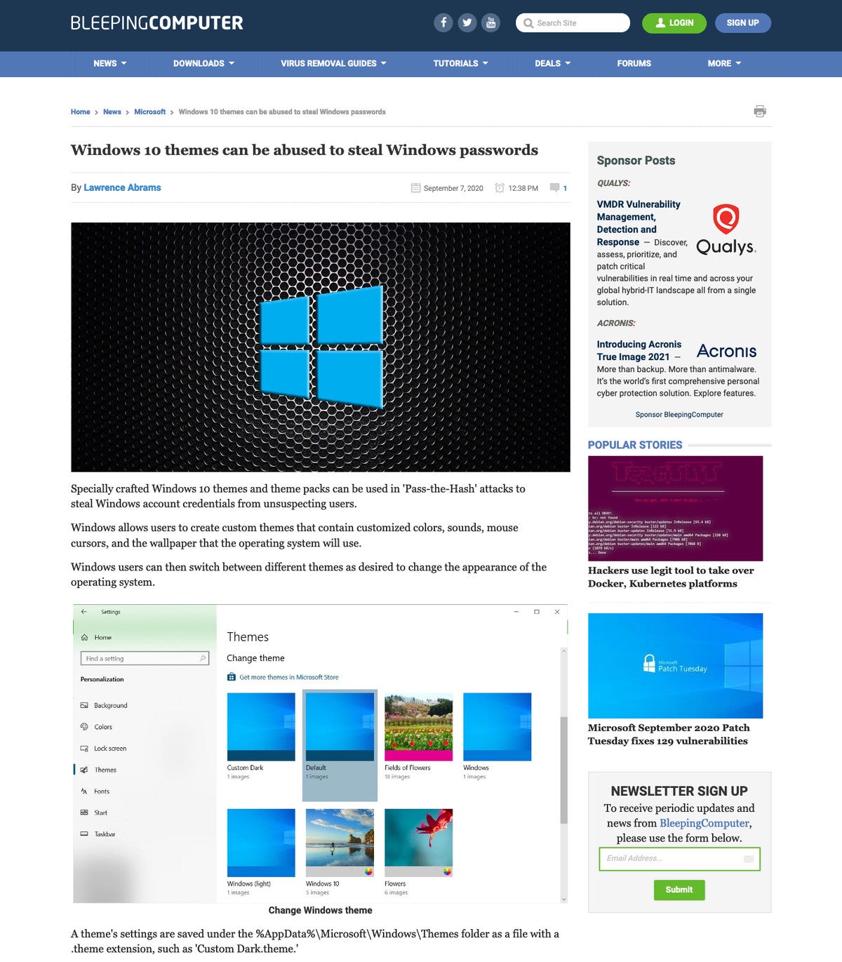 Windows 10のテーマ悪用によりパスワードが盗まれるおそれ マピオンニュース