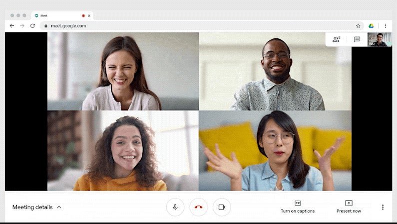 Google Meet 通話中に背景をぼかす機能を追加 マイナビニュース