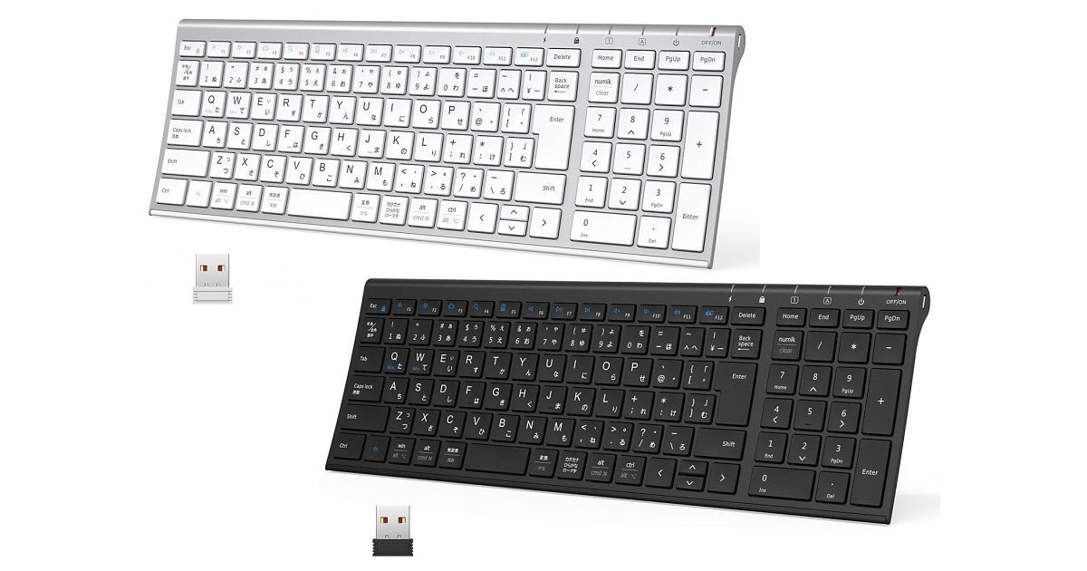 iClever、USBレシーバー方式の薄型ワイヤレスキーボード | マイナビニュース