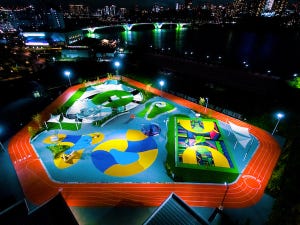 NIKEシューズデザインのスポーツパークが東京・新豊洲に登場 - 入場無料