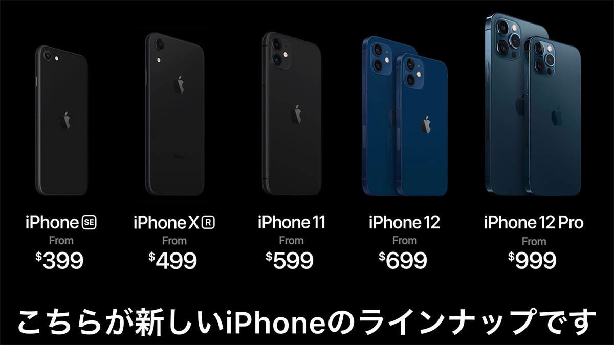 Iphone 12シリーズ発表 全機種5g対応 Pro Maxは史上最強カメラ マイナビニュース