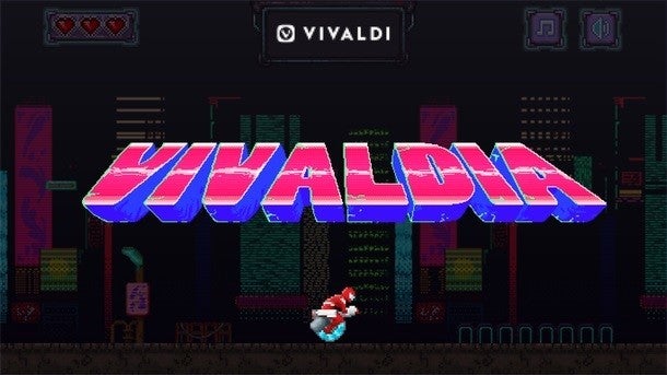 ブラウザ Vivaldi 最新版 80年代風のドット絵ゲームが追加される マイナビニュース