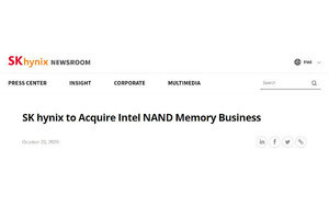 米Intel、韓国SK hynixにNANDメモリ事業を売却 - 約90億ドルで