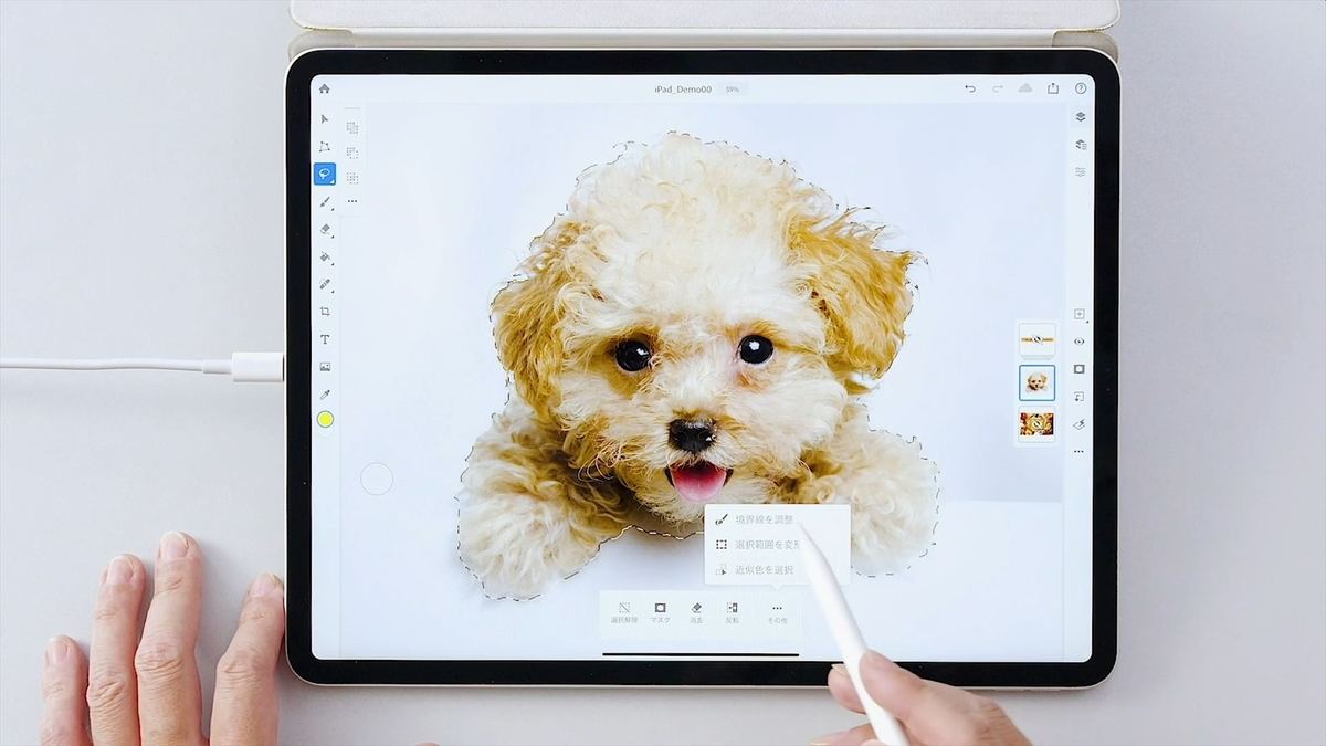 PhotoshopのiPad版は、2020年のアップデートでオブジェクト選択の精度が向上した