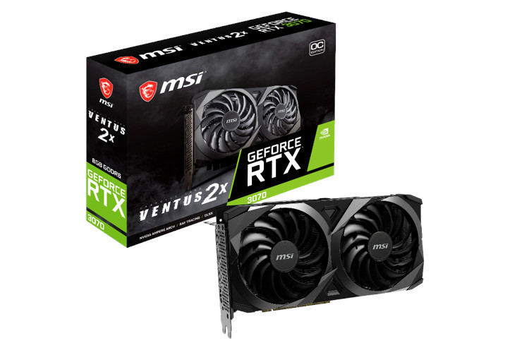 MSI、NVIDIA GeForce RTX 3070搭載カード2製品 - 「GAMING X TRIO」と「VENTUS」