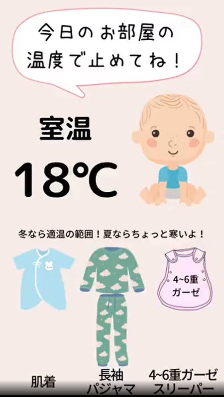 赤ちゃんの寝る時の服装 室温別パジャマの見本 温度調節のコツは マイナビニュース