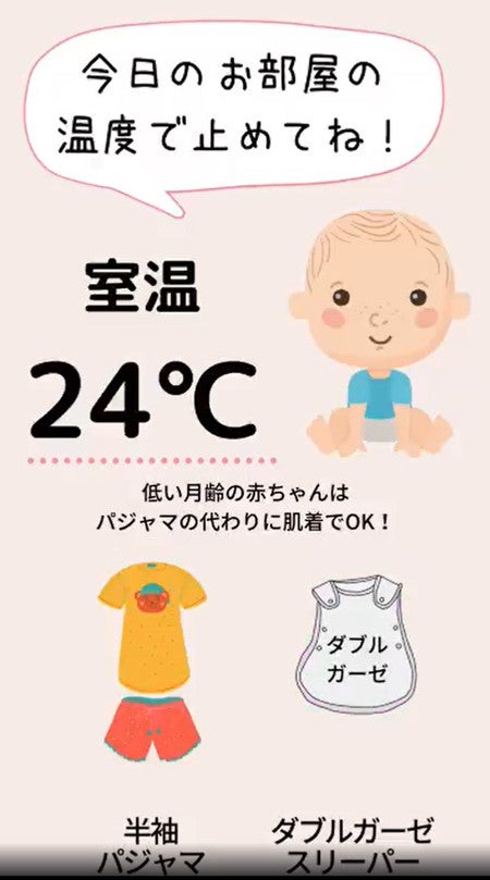 子どもの 室温別パジャマの見本 にママから絶賛の声 温度調節のコツは マイナビニュース