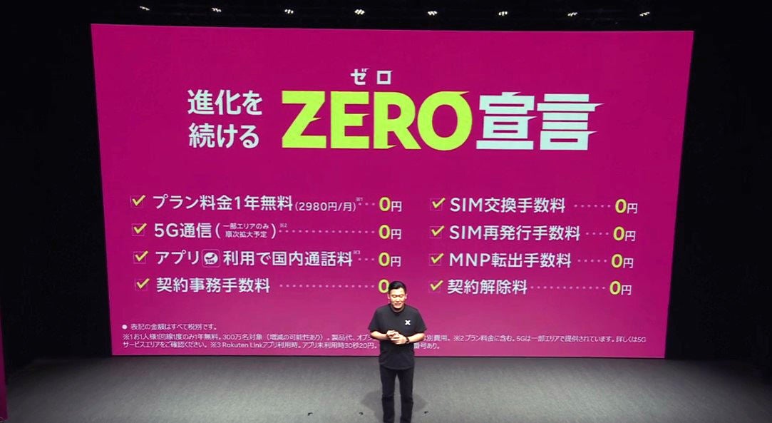 楽天モバイルが Zero宣言 事務手数料とmnp転出手数料をゼロ円に Ekyc契約も導入 マイナビニュース