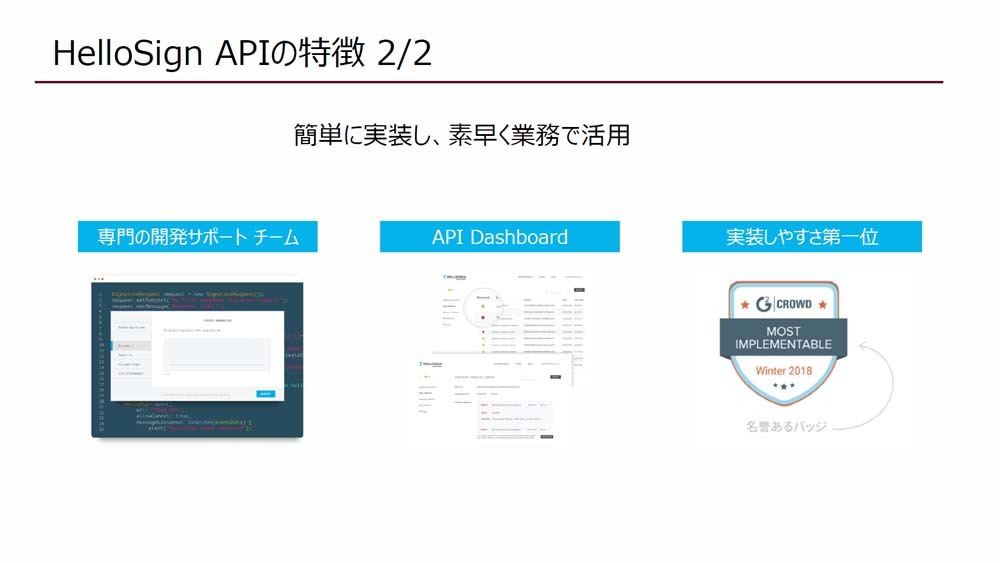 「HelloSign API」の特徴(2)
