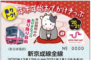 新京成電鉄「乗りトク! 年末年始おでかけきっぷ」枚数限定で発売