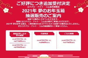 ヨドバシ「2021年 夢のお年玉箱」が追加販売！ 一番人気はミラーレス一眼