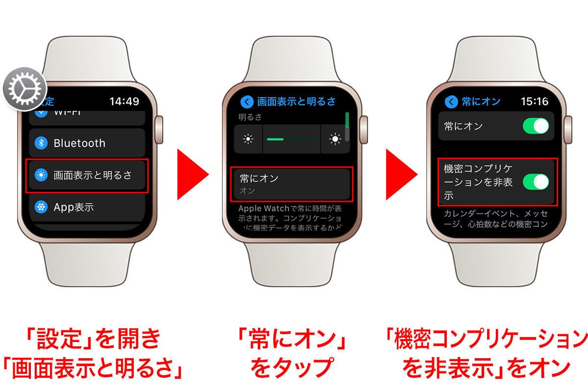 Apple Watchの文字盤常時表示をオフにする方法 Apple Watch基本の き Season6 マイナビニュース