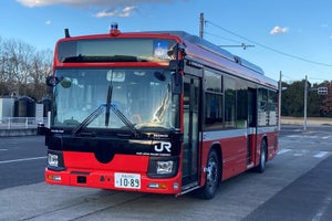 JR東日本、BRT専用大型自動運転バス製作 - 気仙沼線BRTで走行試験