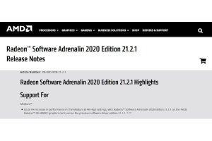 AMD、4Kゲーミング性能を約9%引き上げる「Radeon Software Adrenalin Edition 21.2.1」
