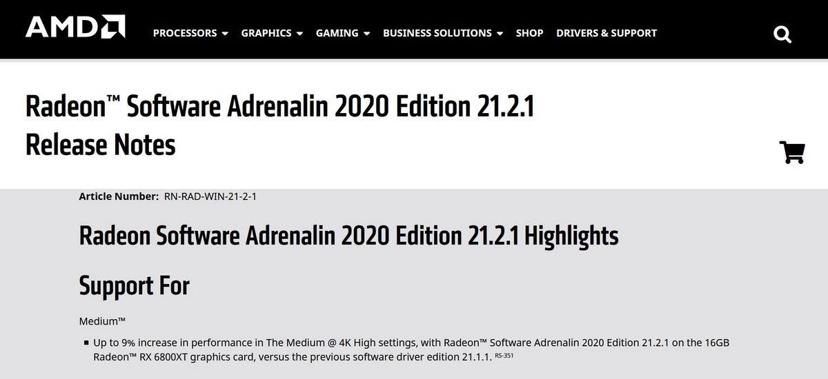 Amd 4kゲーミング性能を約9 引き上げる Radeon Software Adrenalin Edition 21 2 1 マピオンニュース